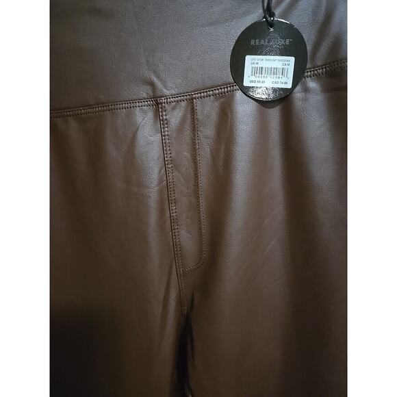 Leggings OFFLINE By Aerie Real Luxe Faux Leather Legging NEW Brown Size Medium - Picture 5 of 11